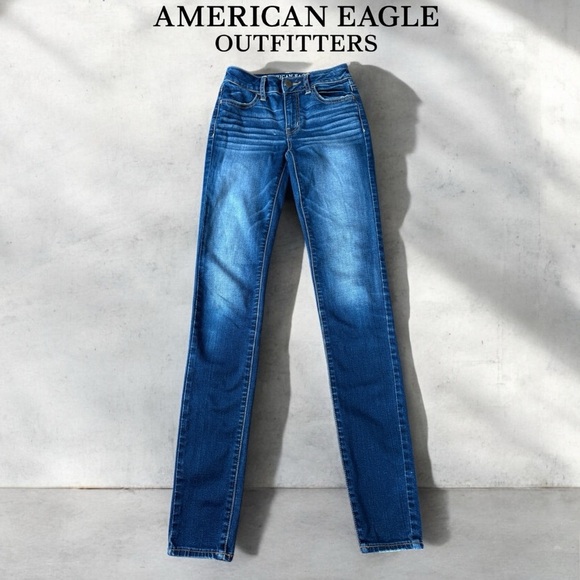 American Eagle, Hi-Rise Jegging, Size 0 Long, Indigo - Picture 4 of 11